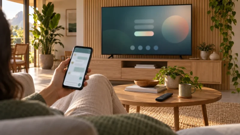 Tela de um aplicativo de IPTV já instalado numa Smart TV, pronta para receber um novo acesso de teste.